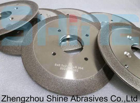 8'' چرخ تیز کننده الکتروپلاستی CBN برای تیز کردن تیکه های چوب