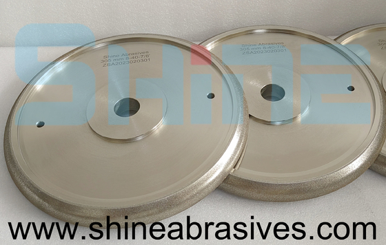 305mm 1A1 CBN چرخ های آسیاب ابزار الماس الکتروپلاستی برای تیغه های تراش باند