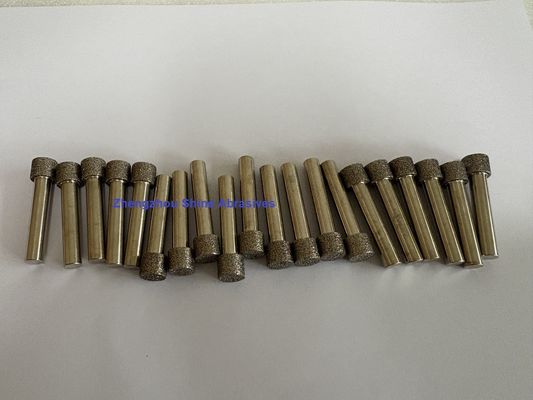 نقطه‌های سوار شده با روکش الکترولیتی CBN با شفت 6 میلی‌متری برای سنگ‌زنی داخلی و پرداخت لبه