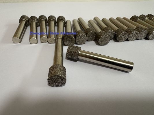 نقطه‌های سوار شده با روکش الکترولیتی CBN با شفت 6 میلی‌متری برای سنگ‌زنی داخلی و پرداخت لبه