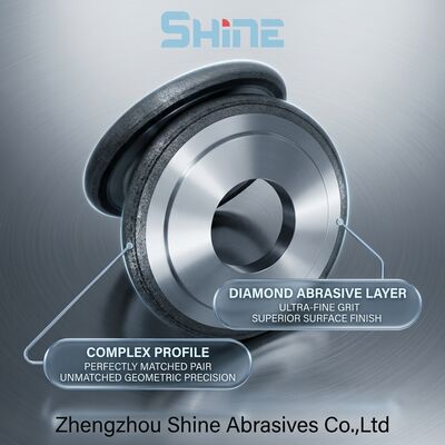 چرخ سنگ زنی CBN با پیوند فلزی 14FF1 برای فولاد ابزار HSS ضد زنگ
