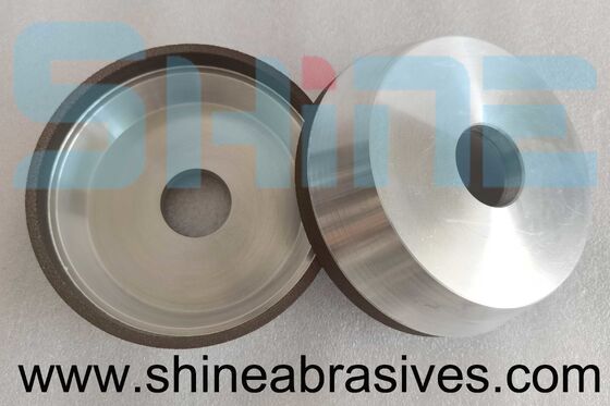 6A2 رزین Bond الماس جام چرخ 100mm D151 Grit شیشه لبه آسیاب RoHS سازگار تولید